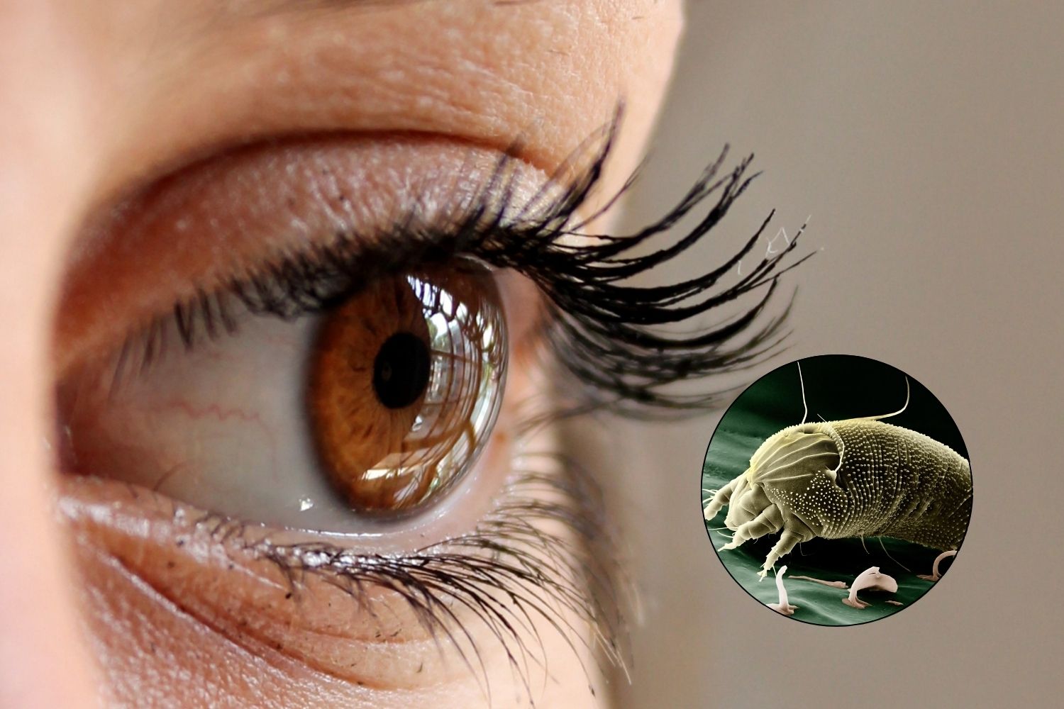 what do dust mites look like to the human eye